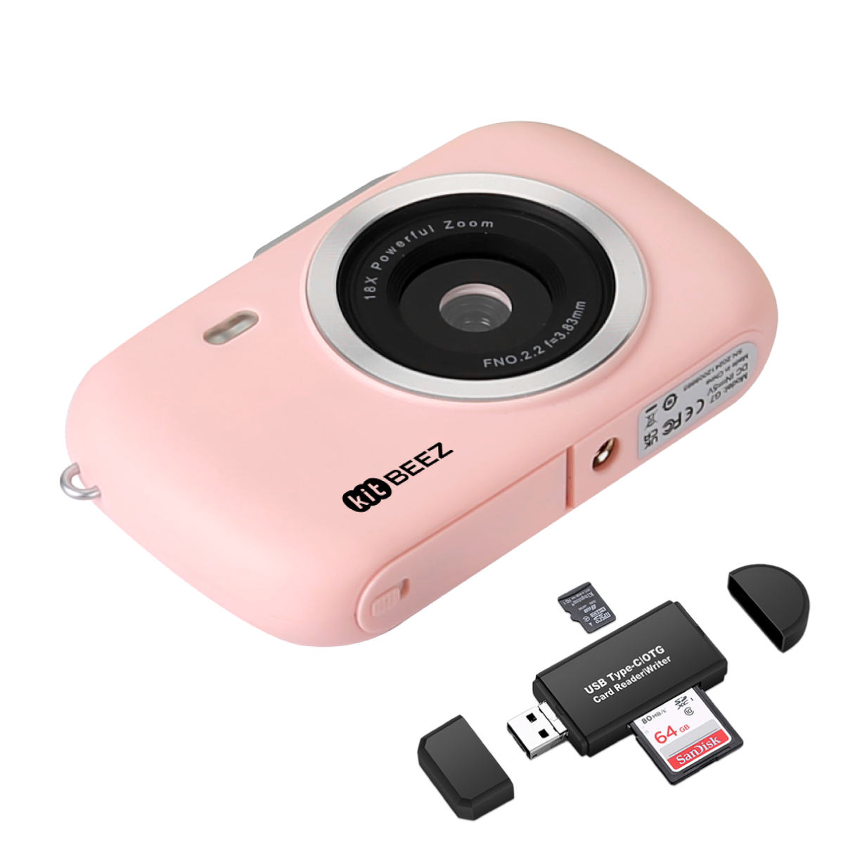 KiTBEEZ KF-3 Digital Camera 64MP 18X Retro Camera