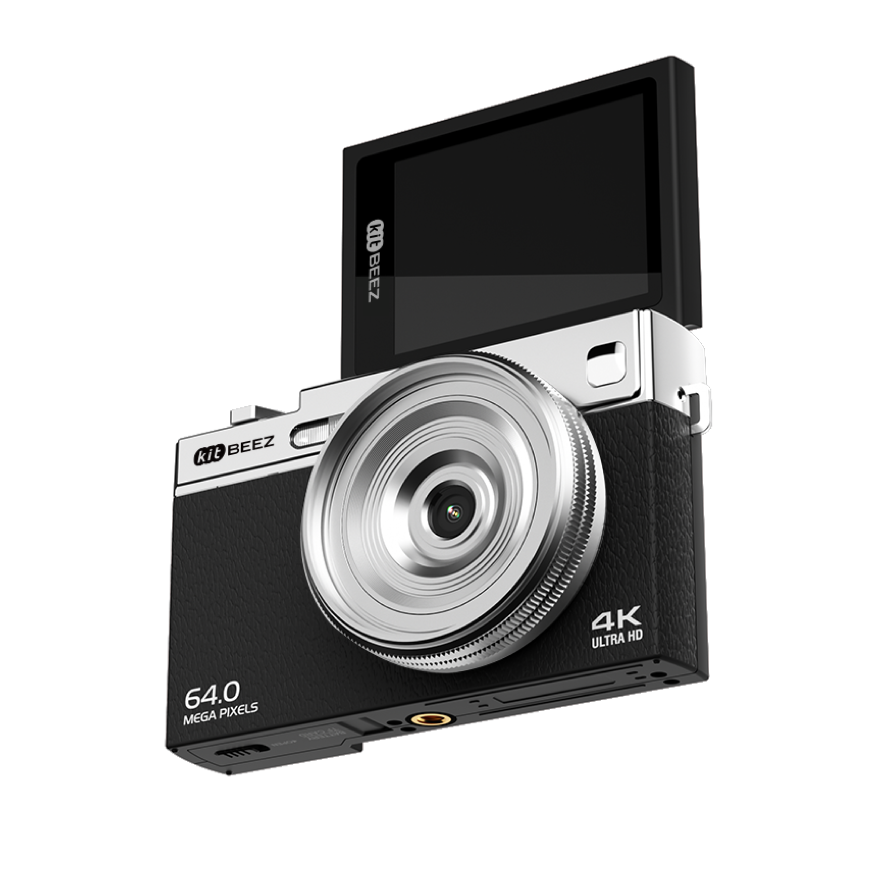 KiTBEEZ KP-V 65MP 180°Flip Screen Selfie 4K Camera