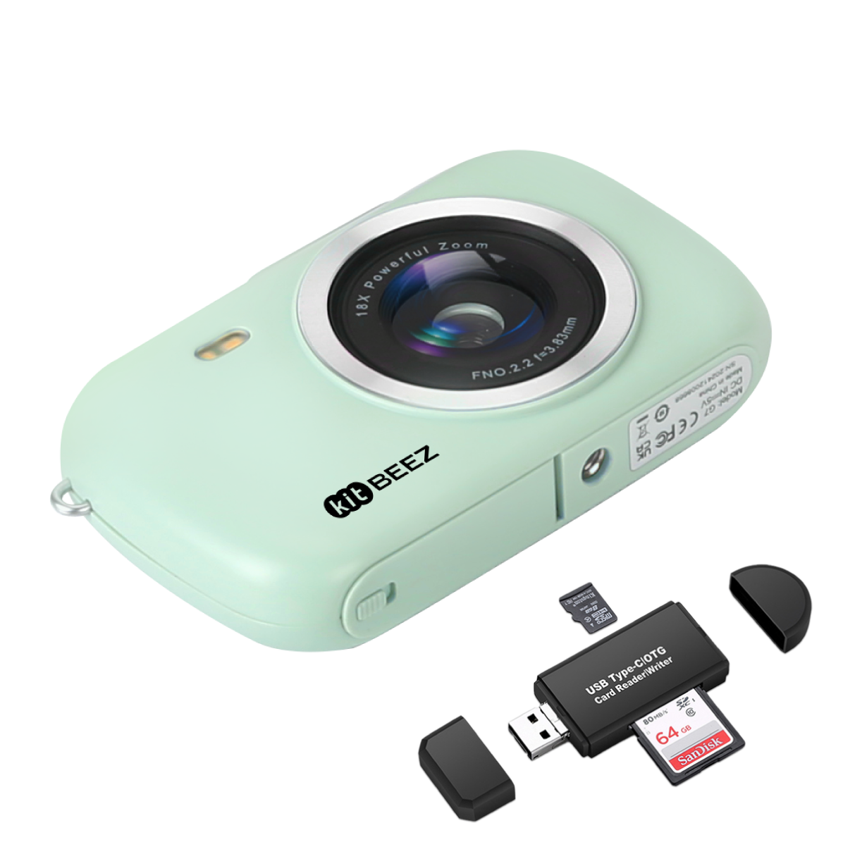 KiTBEEZ KF-3 Digital Camera 64MP 18X Retro Camera