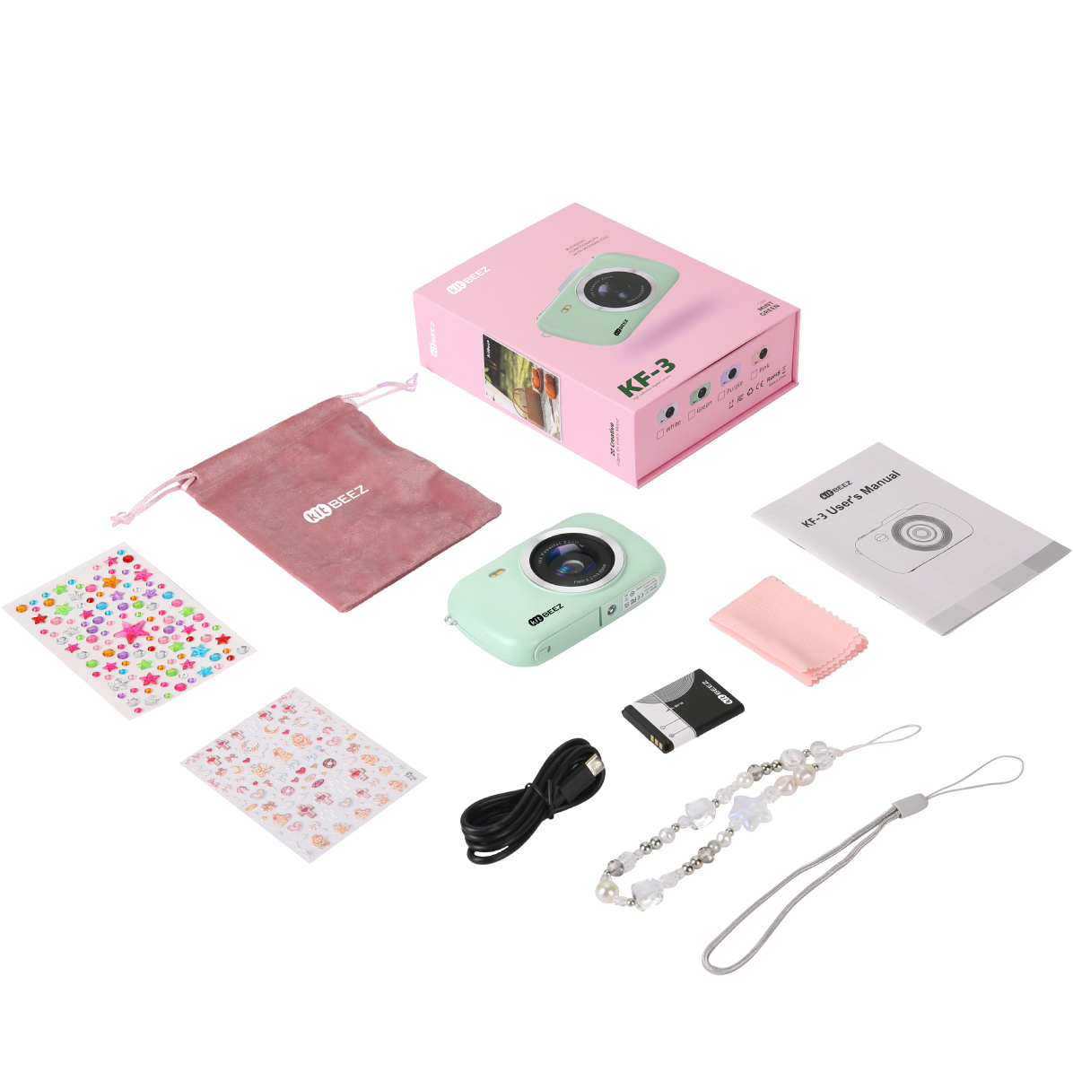 KiTBEEZ KF-3 Digital Camera 64MP 18X Retro Camera