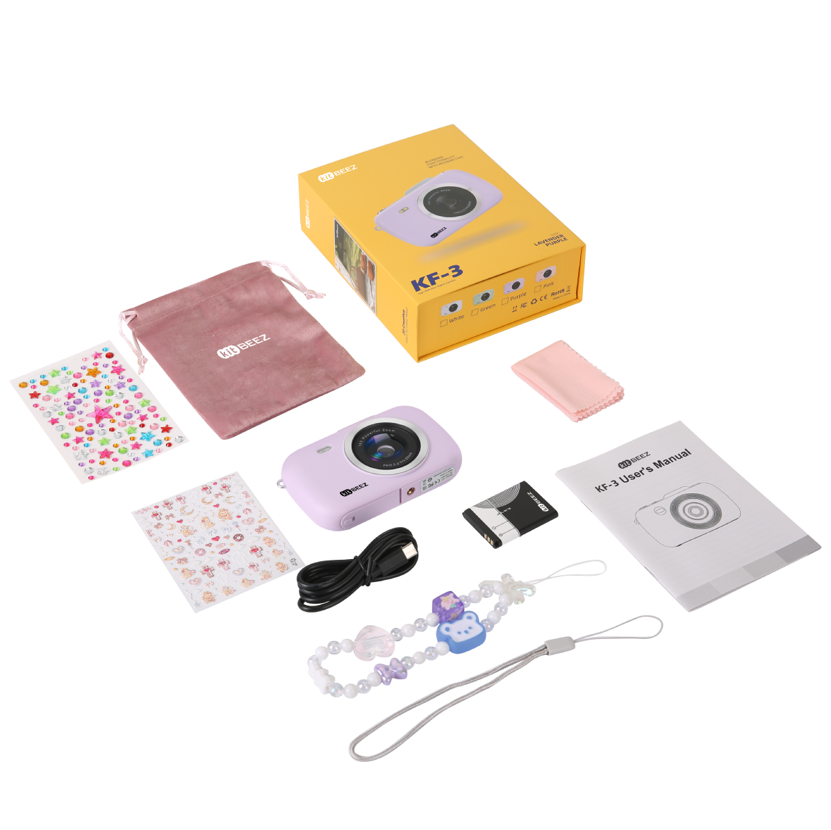 KiTBEEZ KF-3 Digital Camera 64MP 18X Retro Camera