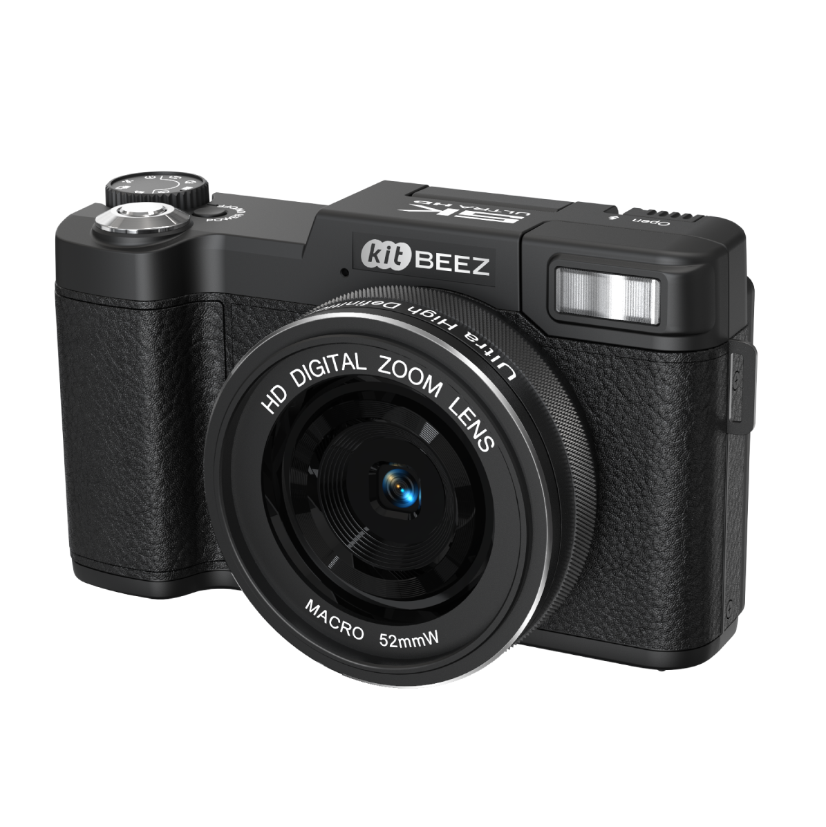 KiTBEEZ KP-4 75MP 180°Flip Screen Selfie 5K Camera