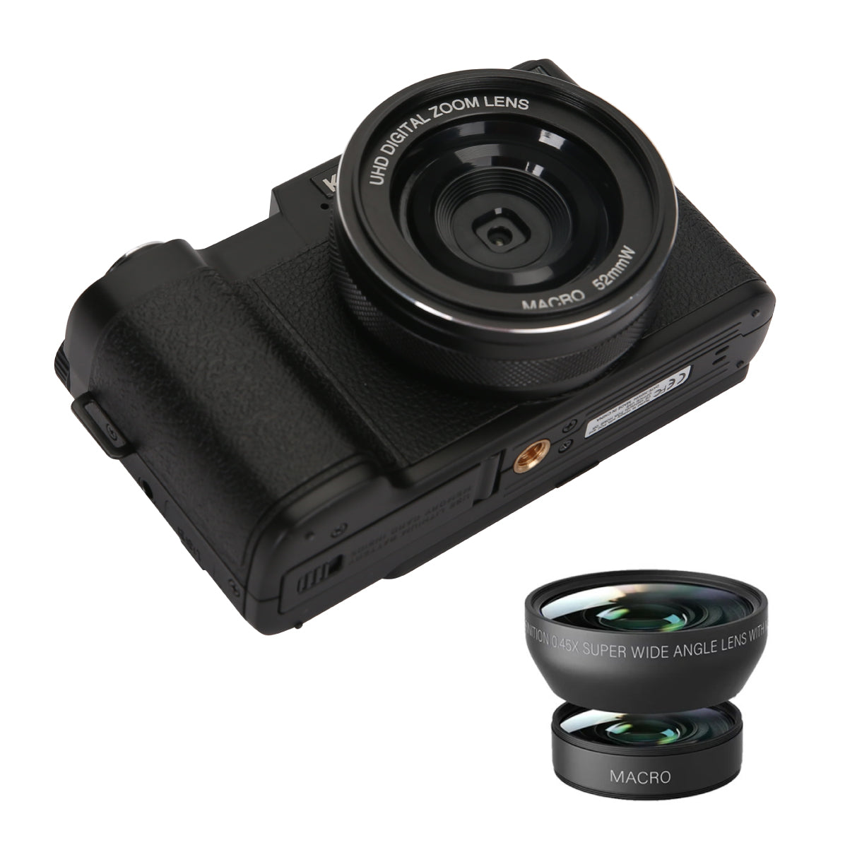 KiTBEEZ KP-4 75MP 180°Flip Screen Selfie 5K Camera