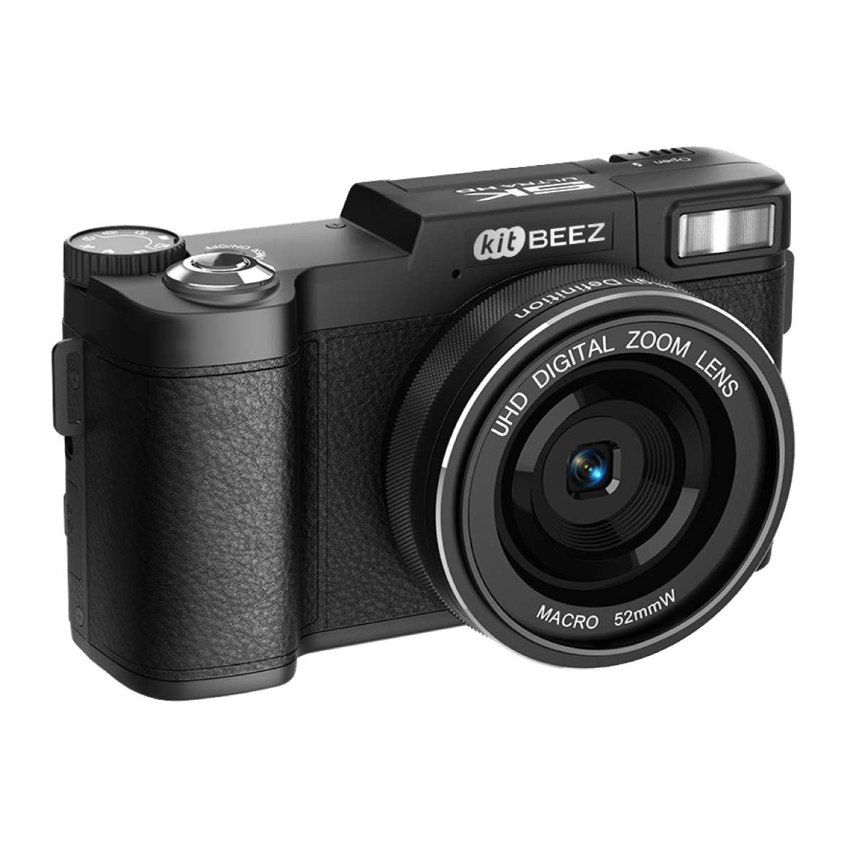 KiTBEEZ KP-4 75MP 180°Flip Screen Selfie 5K Camera