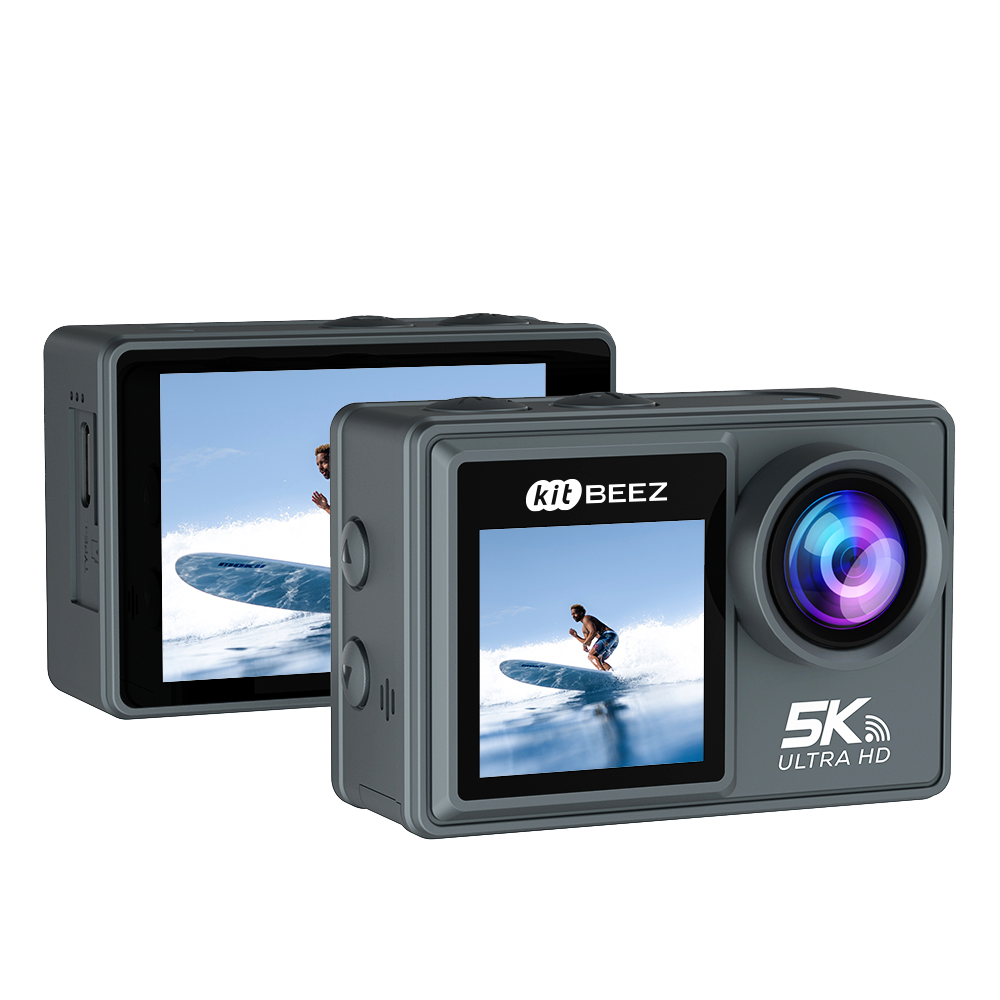 KiTBEEZ KA-1 5K 30FPS Dual Screen Waterproof Action Camera