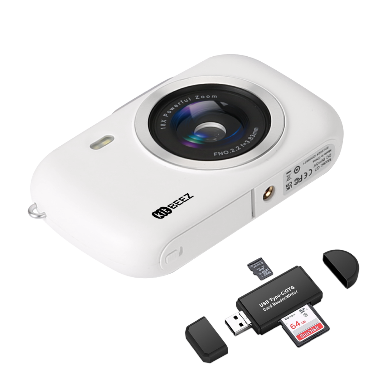 KiTBEEZ KF-3 Digital Camera 64MP 18X Retro Camera