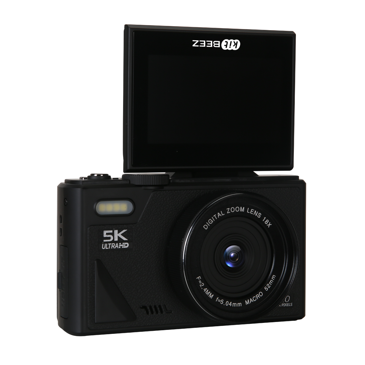 KiTBEEZ KP-2 180°Flip Screen Selfie 5K Camera