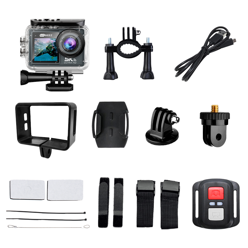KiTBEEZ KA-1 5K 30FPS Dual Screen Waterproof Action Camera