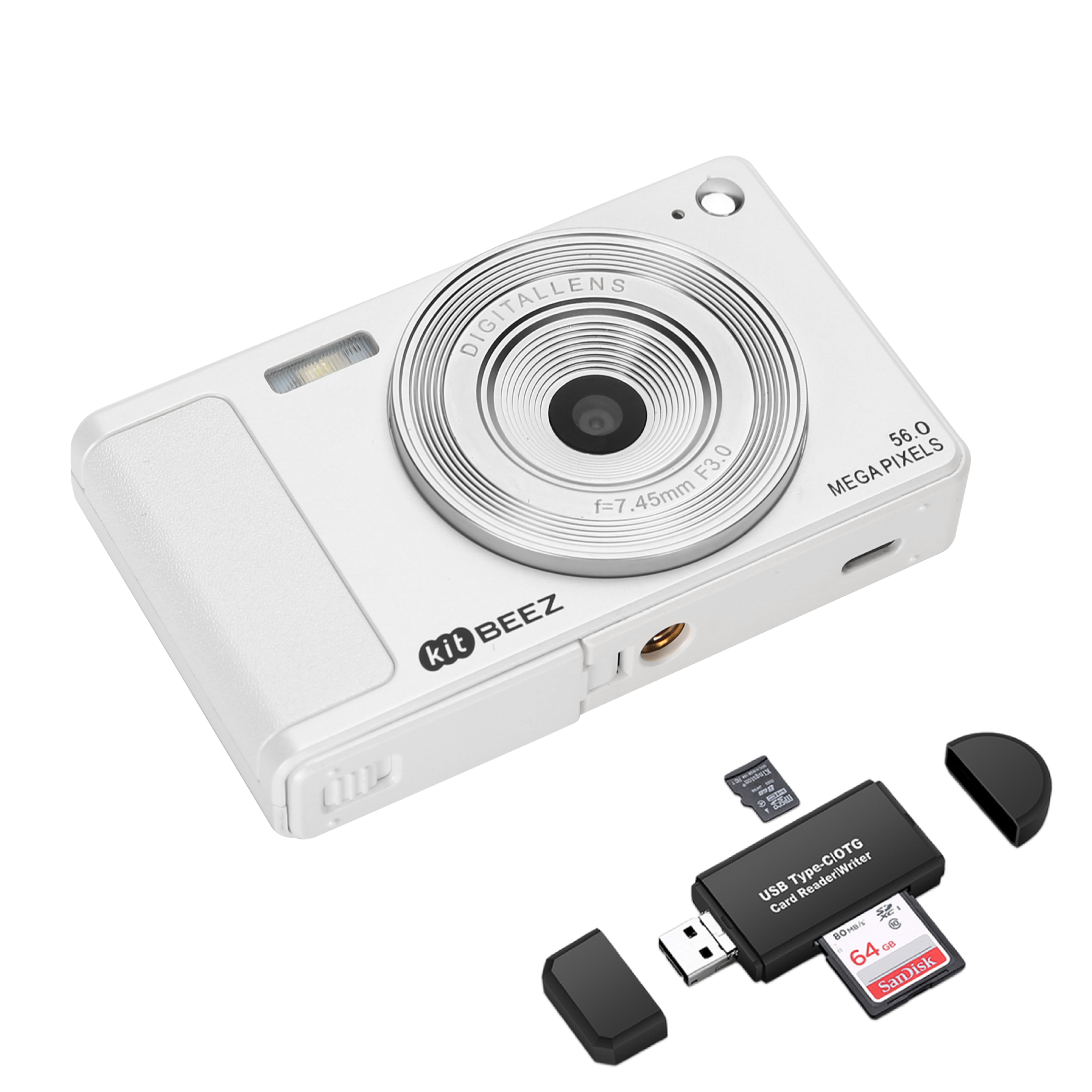 KiTBEEZ KF-2 Digital Camera 56MP 16X Retro Camera