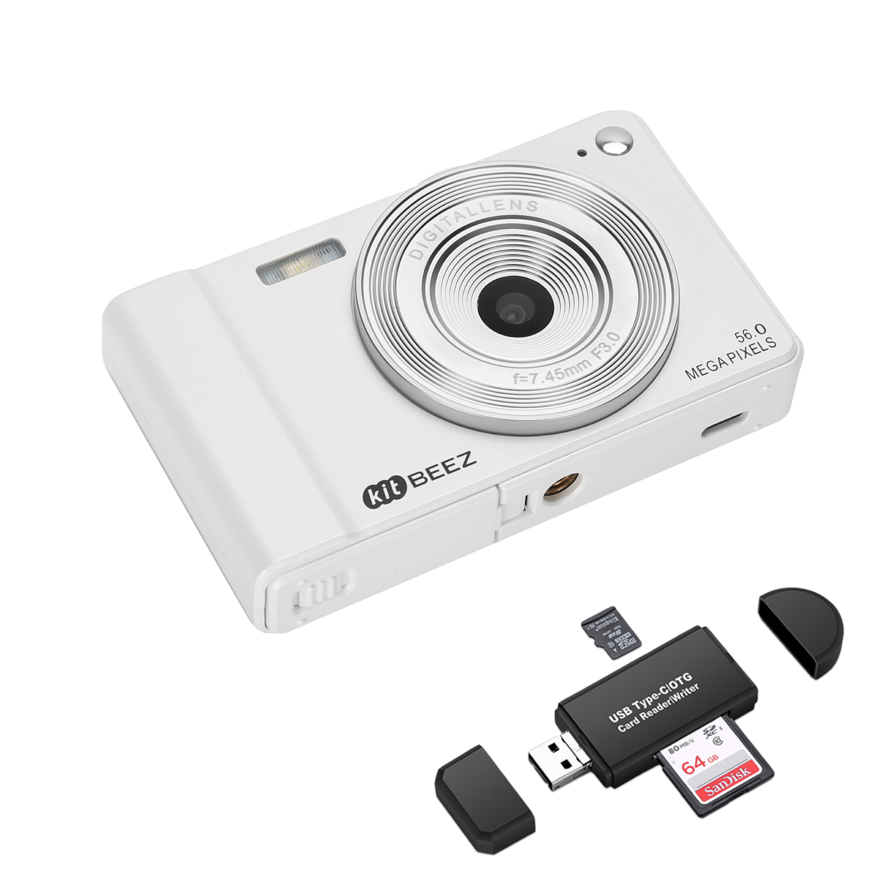 KiTBEEZ KF-2 Digital Camera 56MP 16X Retro Camera