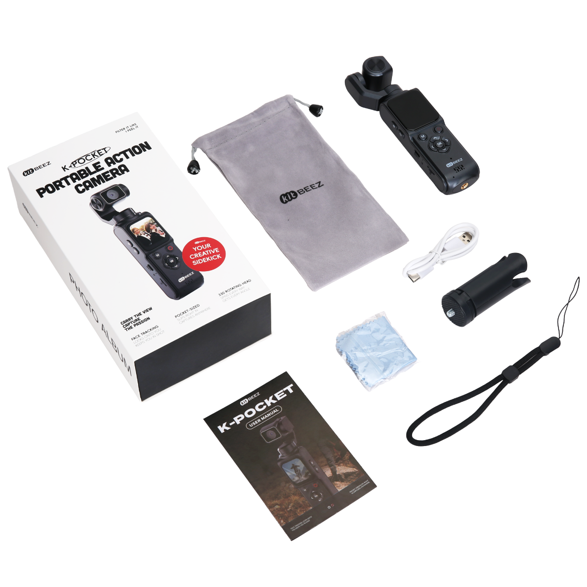 KiTBEEZ K-Pocket  Action Camera 4K WiFi Sports Camera