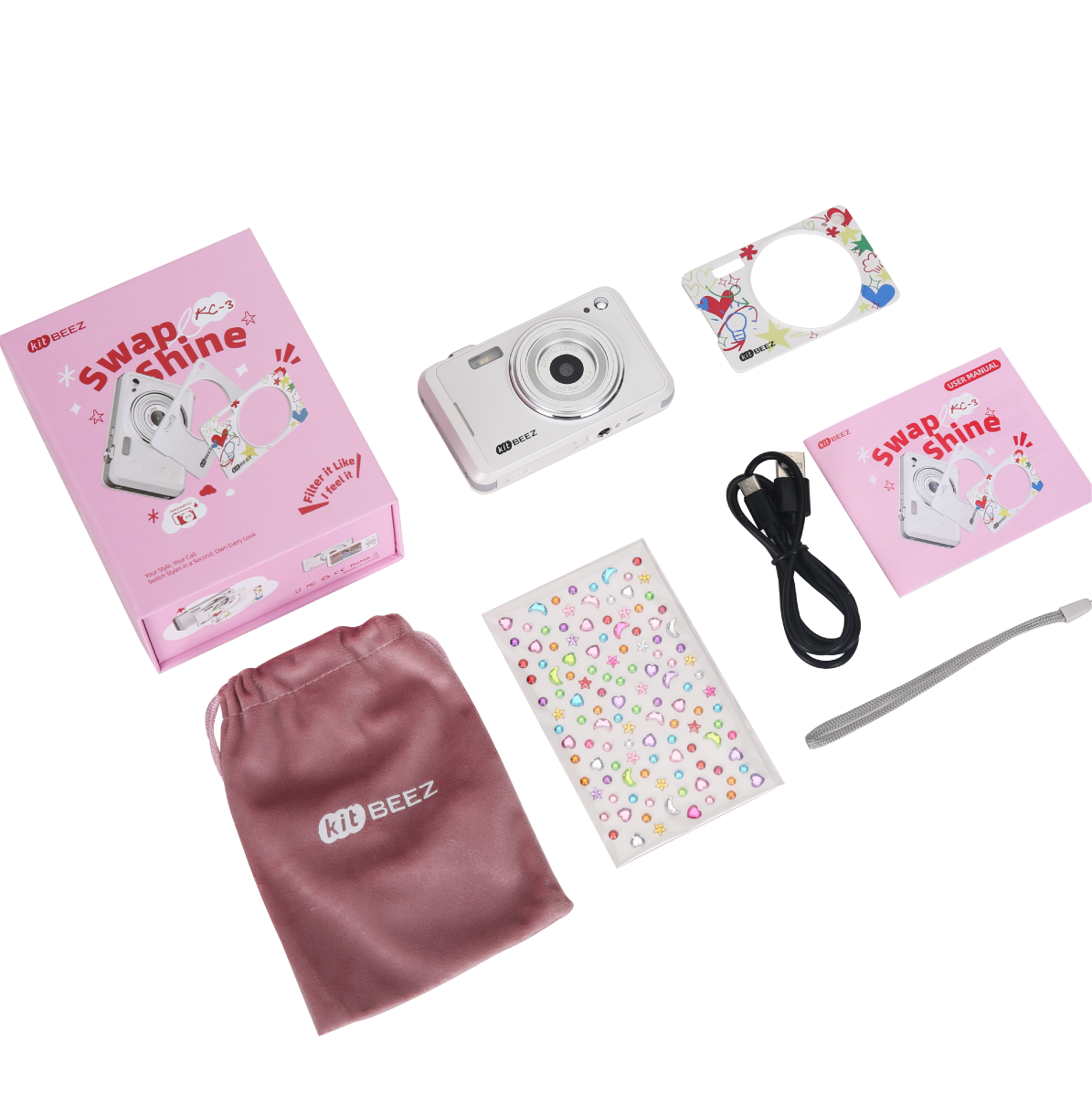 KiTBEEZ KC-3 Retro CCD Digital Camera 64MP 4K Ultra HD Video