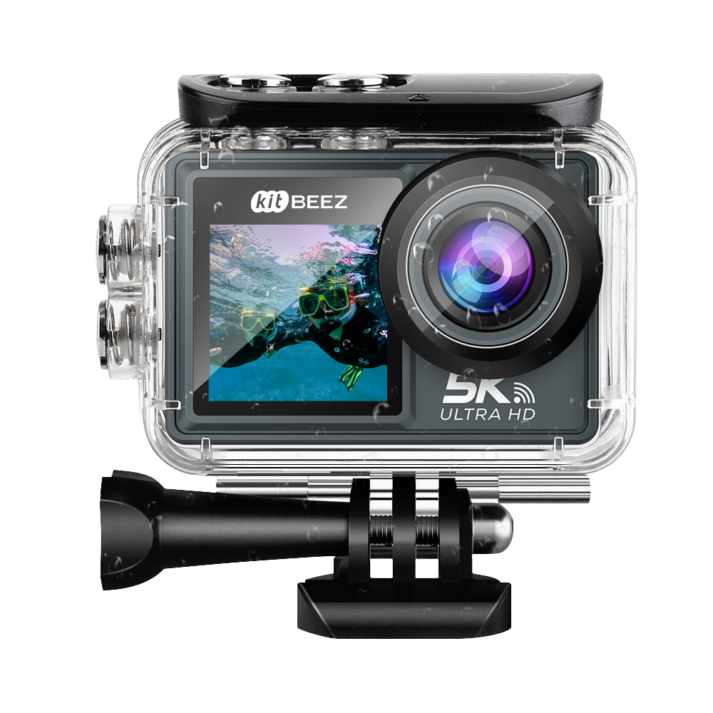KiTBEEZ KA-1 5K 30FPS Dual Screen Waterproof Action Camera