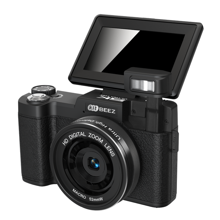 KiTBEEZ KP-4 75MP 180°Flip Screen Selfie 5K Camera