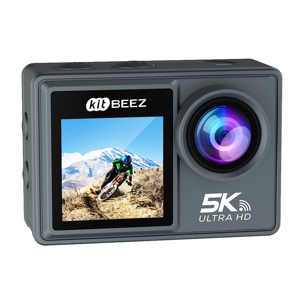 KiTBEEZ KA-1 5K 30FPS Dual Screen Waterproof Action Camera